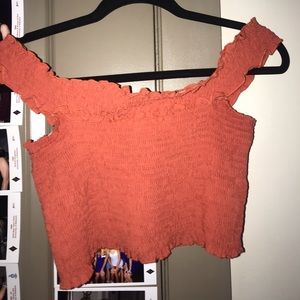 forever 21 crop top  orange/peach